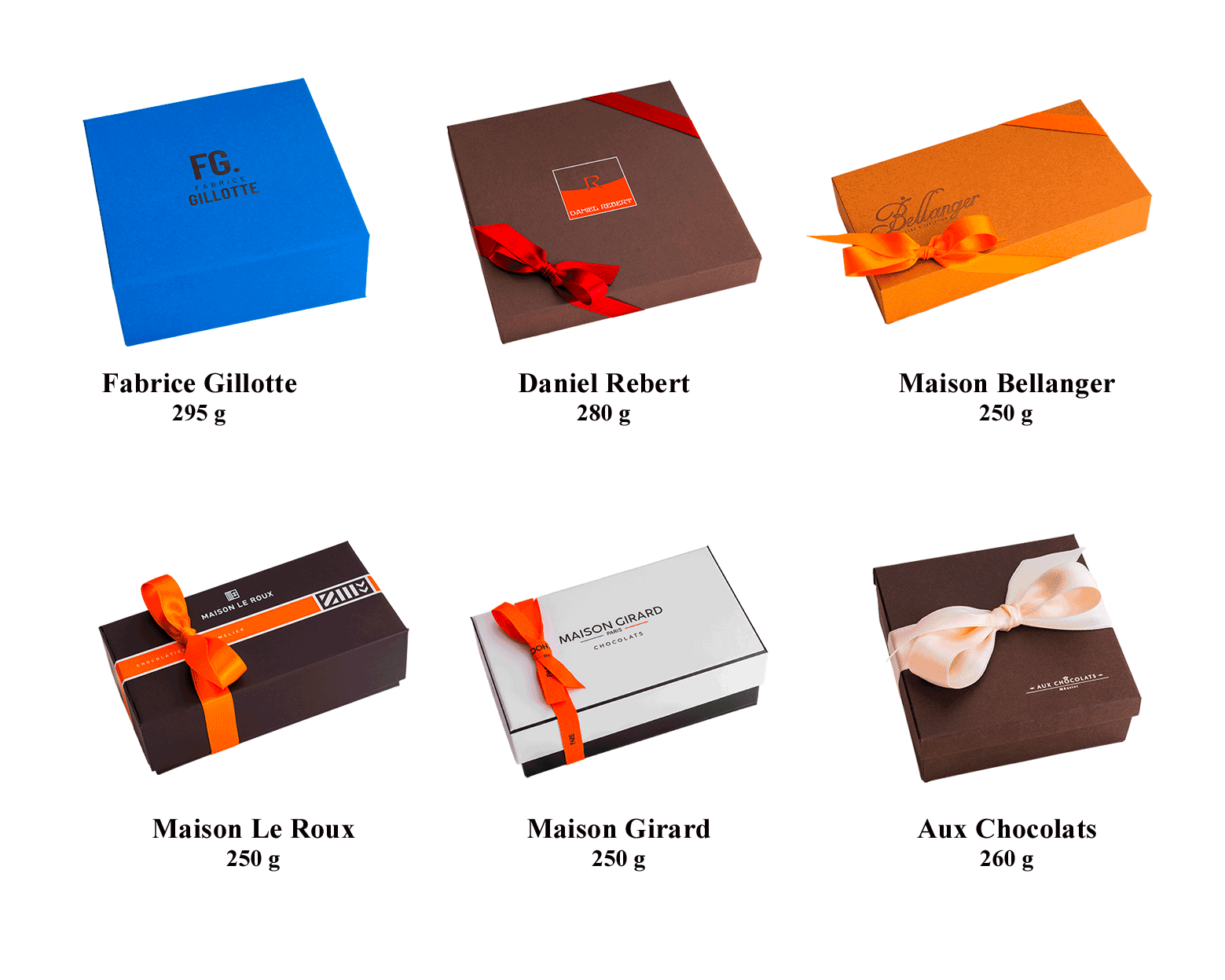 Aux Chocolats Schokoladen-Abo Online bestellen - Verwöhnen Sie sich und Ihre Lieben für 6 Monate mit jeweils einer kleinen Auswahl erlesenster Schokoladen von besten französischen Chocolatiers und lernen Sie so unser Schokoladen-Sortiment kennen. 